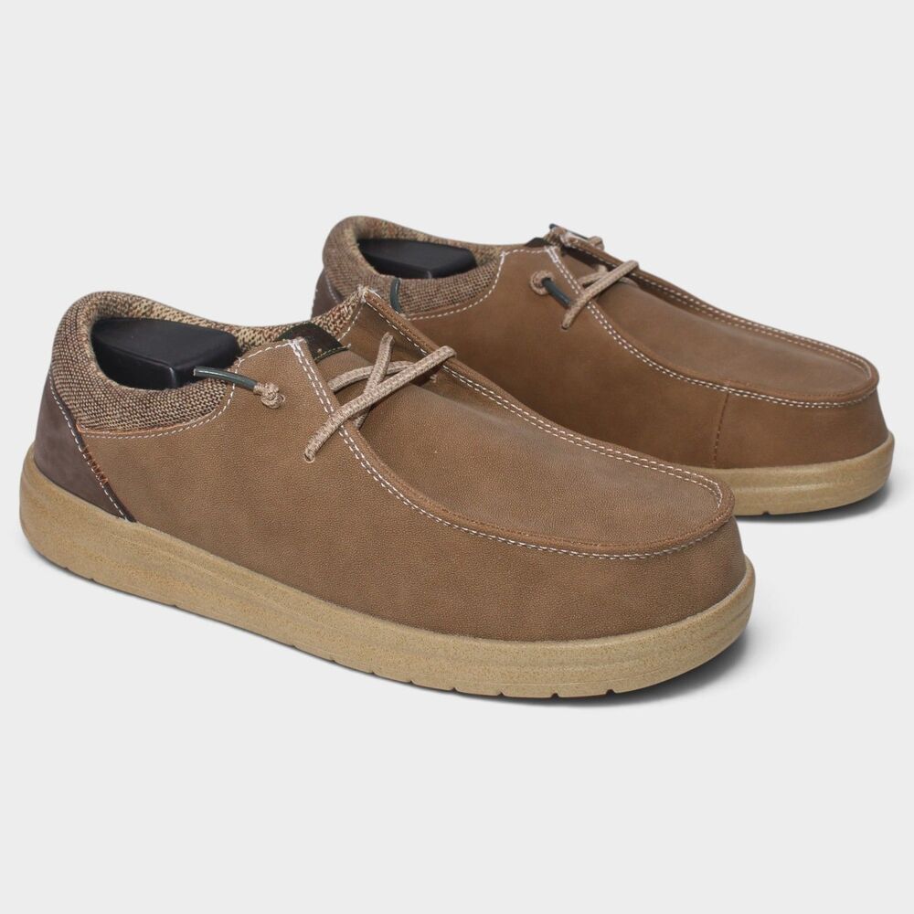 HEYDUDE Paul Youth Classic Boys J6 Nut Brown Shoes